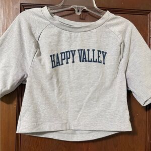 Gray Penn State Crop top